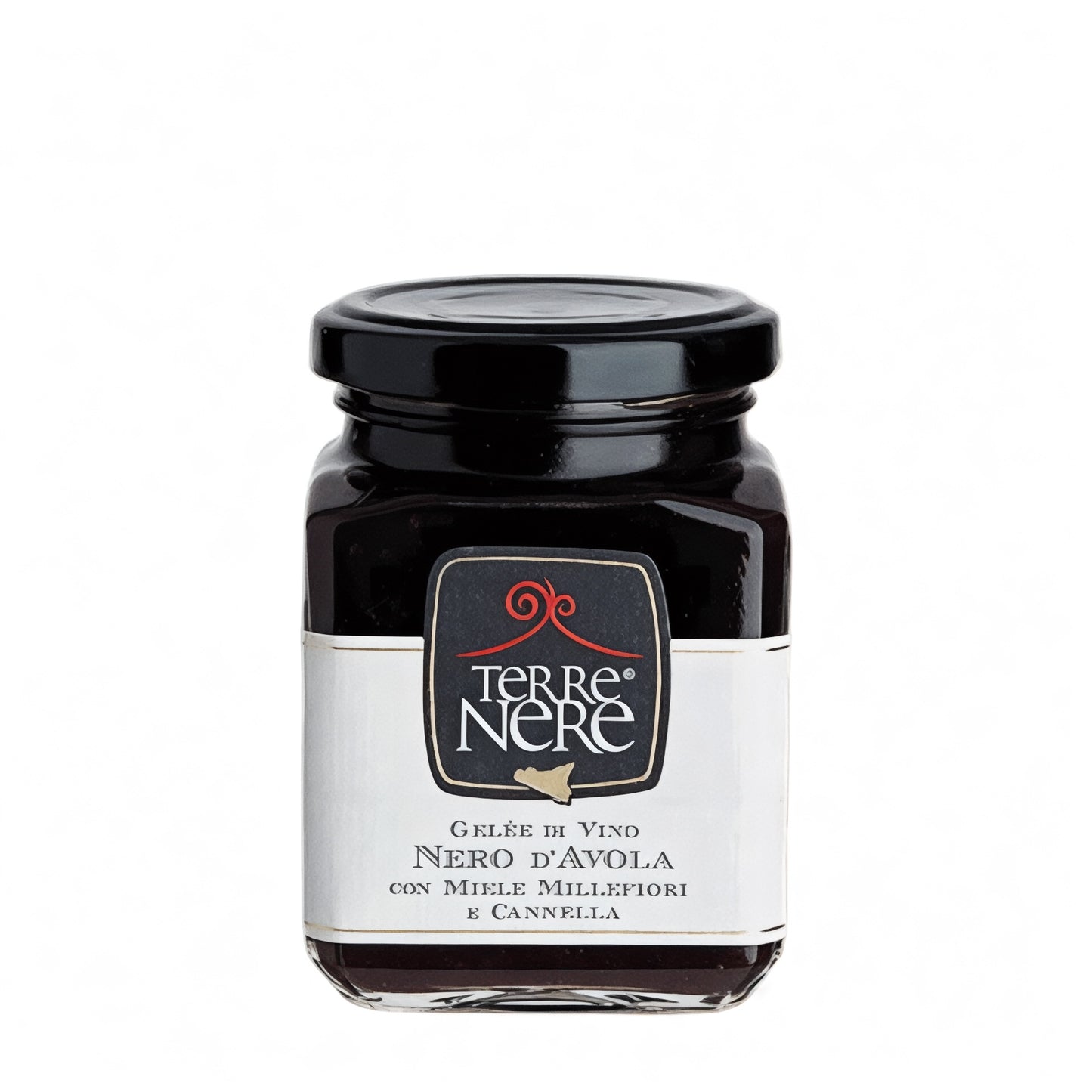 Gelée di vino nero d'avola con miele millefiori e cannella (Terre Nere)