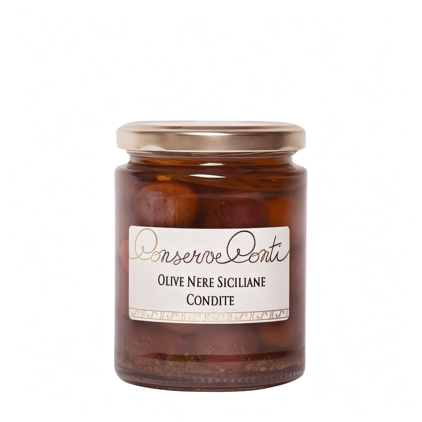 Olive nere siciliane condite in EVO