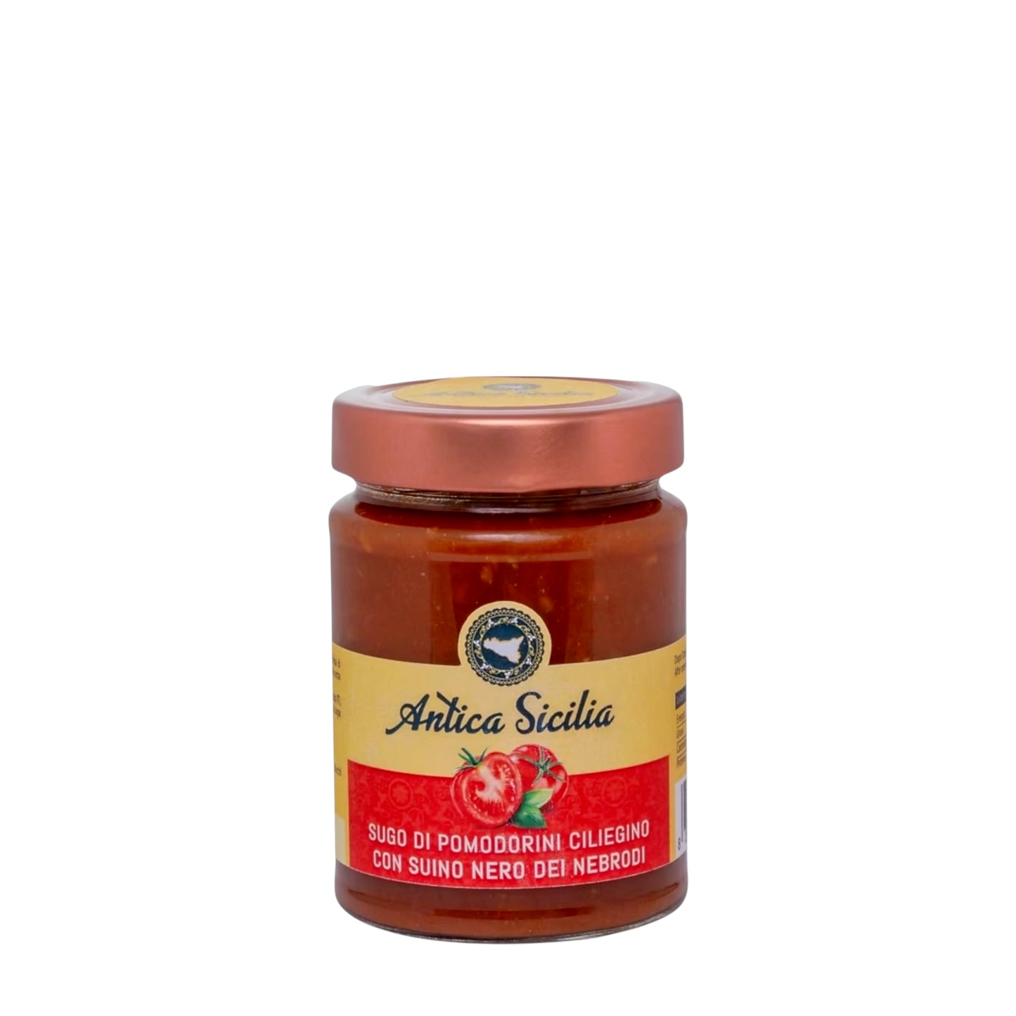Sugo di pomodorini ciliegino con suino nero dei Nebrodi