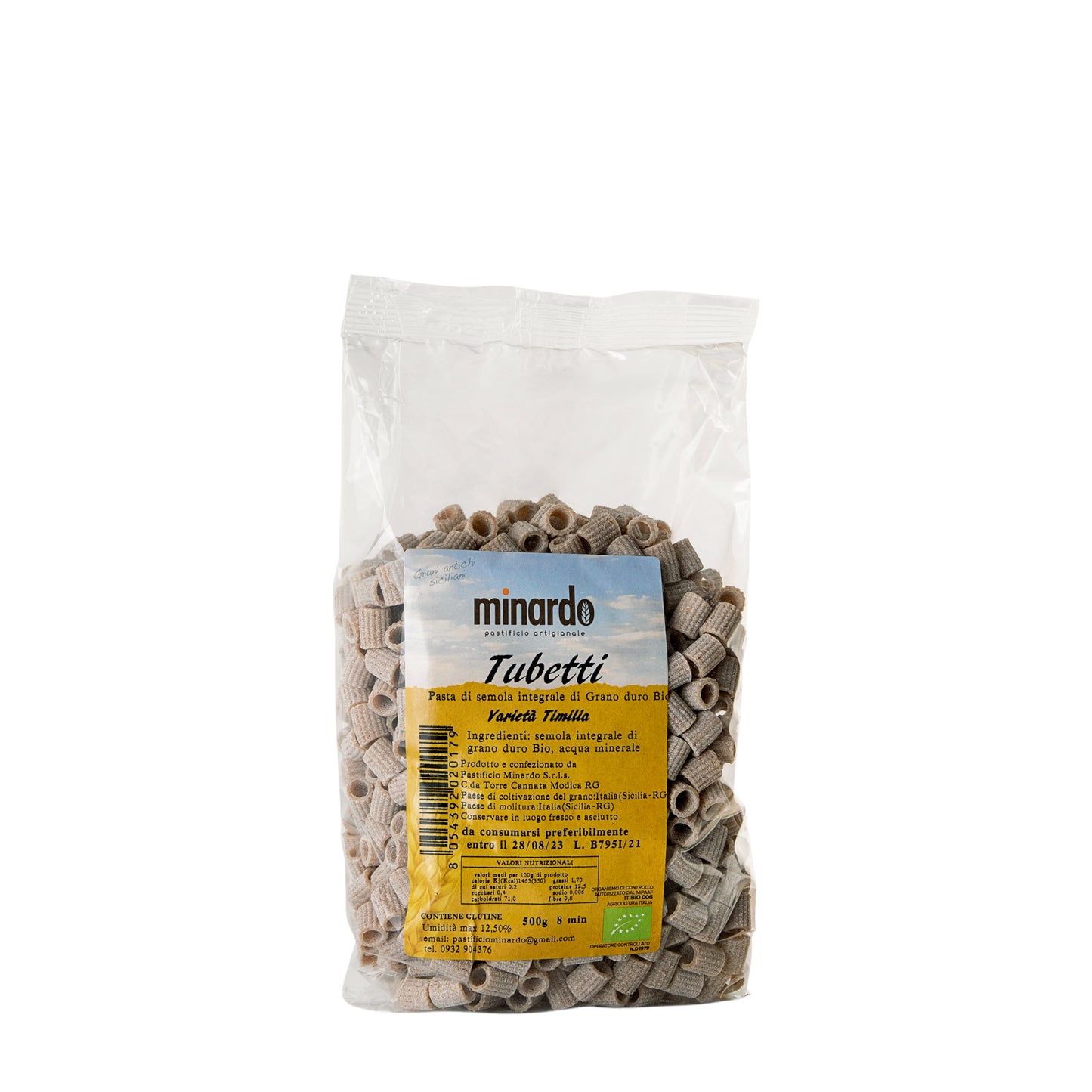 Tubetti di grano duro antico integrale Timilia bio