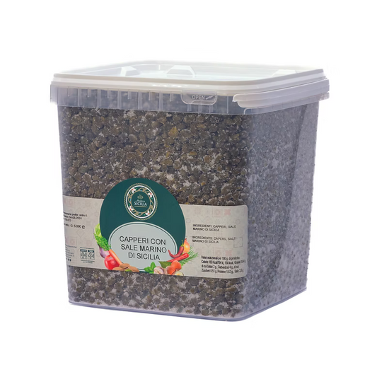 Capperi con sale marino di sicilia