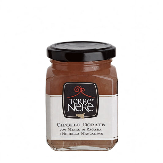 Cipolle dorate con miele di zagara e nerello mascalese (Terre Nere)