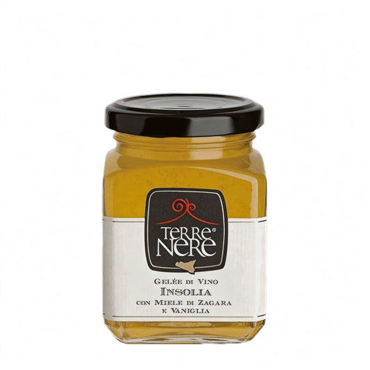 Gelée di vino insolia con miele di zagara e vaniglia (Terre Nere)