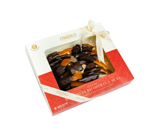 Lunette d'arancia semi-ricoperte al cioccolato