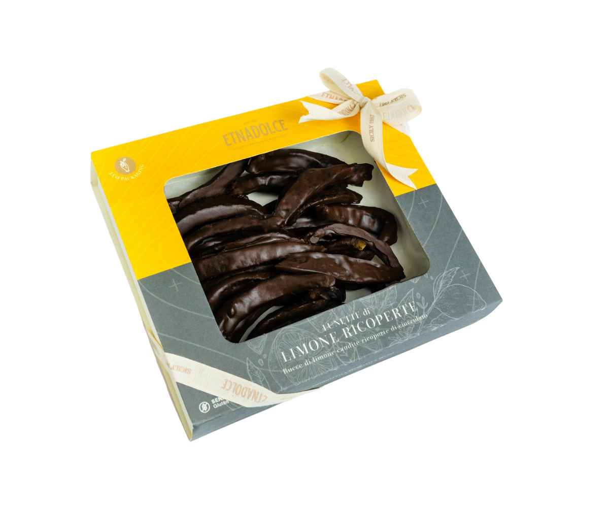 Lunette d'arancia ricoperte al cioccolato, edizione natalizia