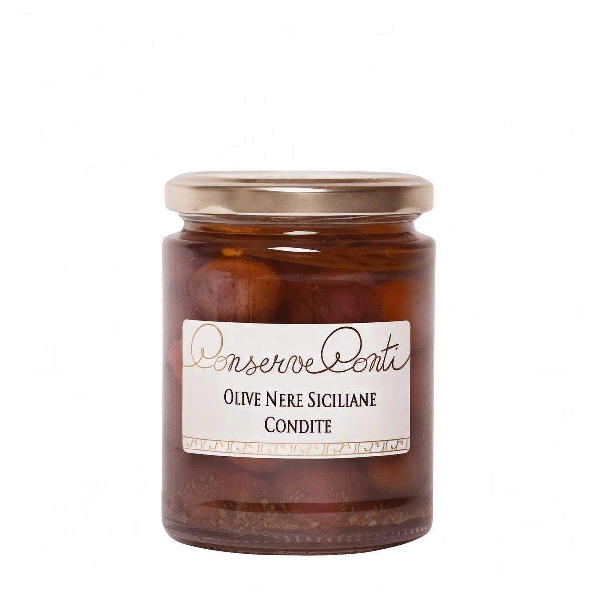 Olive nere siciliane condite in EVO