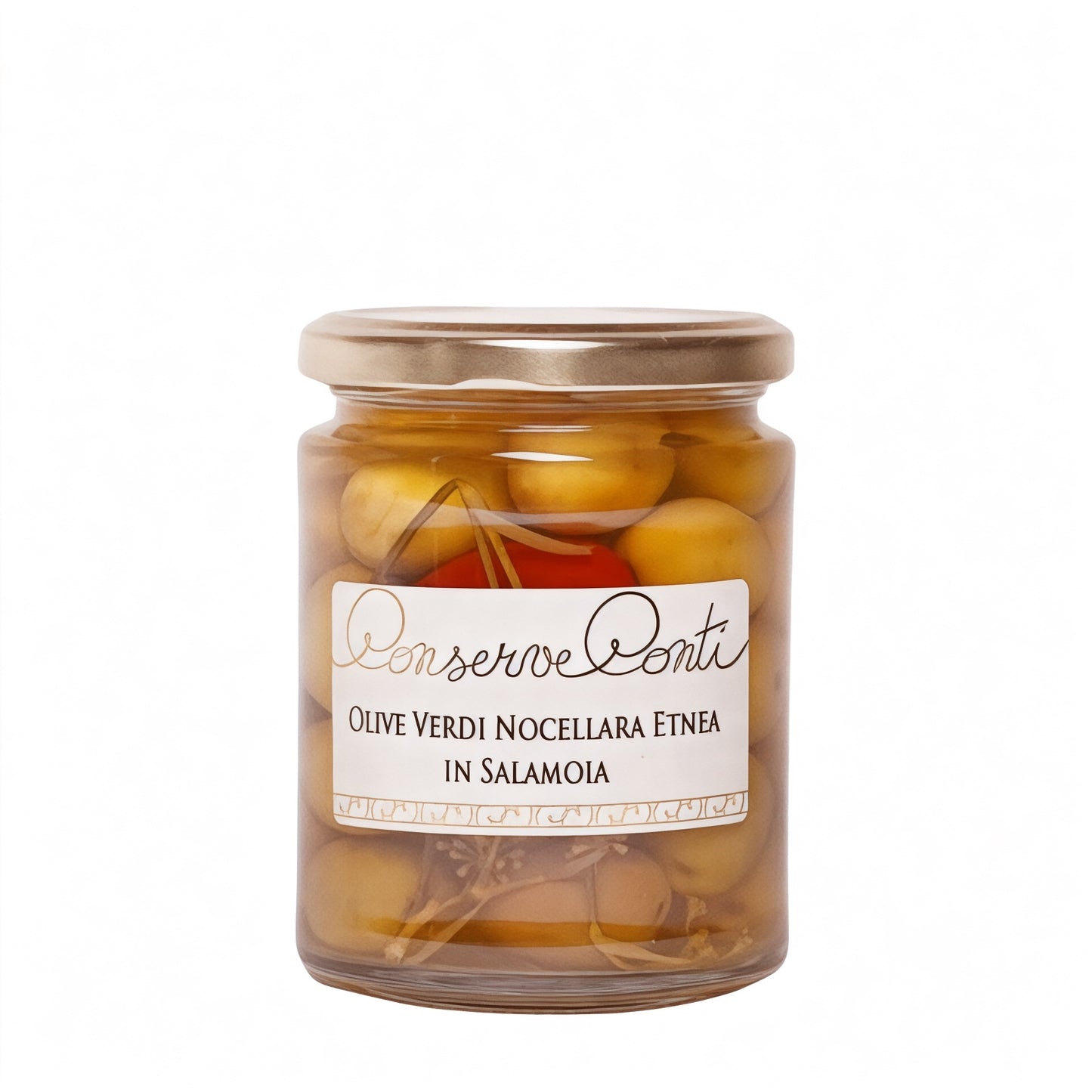 Olive verdi "Nocellara Etnea" dolcificate in salamoia