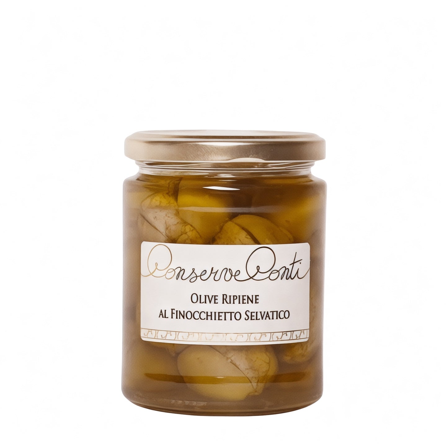 Olive verdi ripiene al finocchietto selvatico di Sicilia in EVO