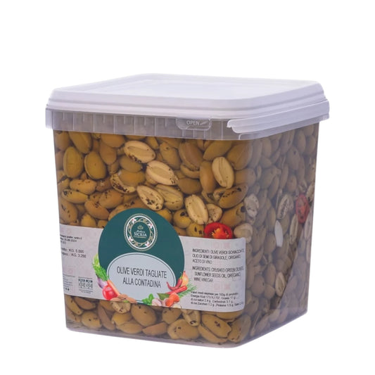 Olive verdi tagliate alla contadina