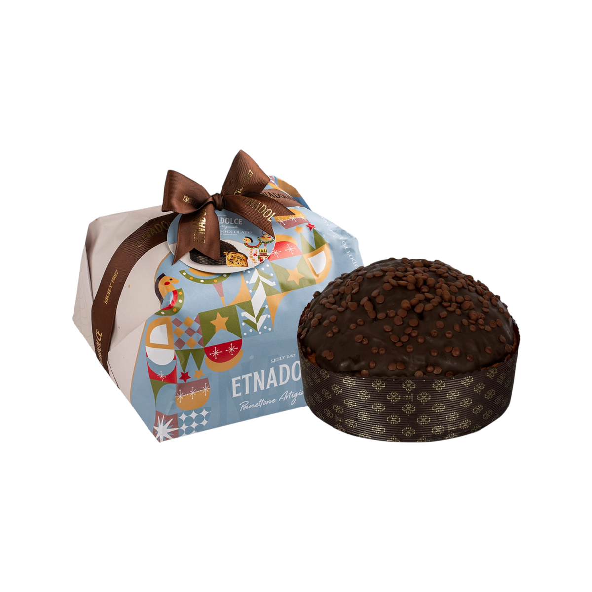 Panettone con gocce di cioccolato