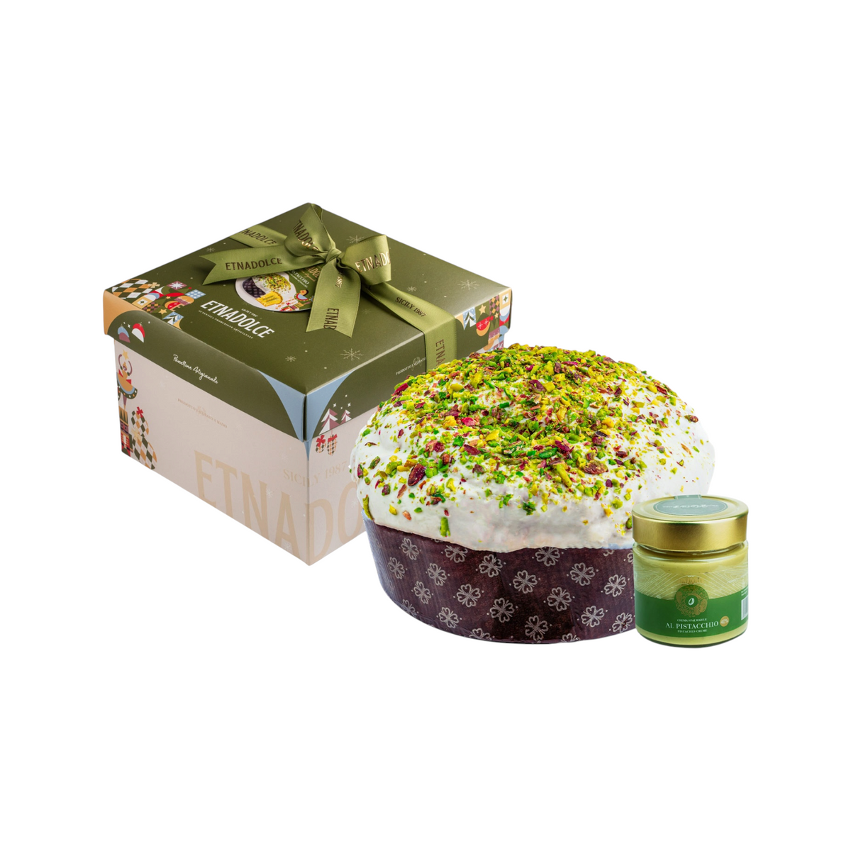 Panettone farcito al pistacchio