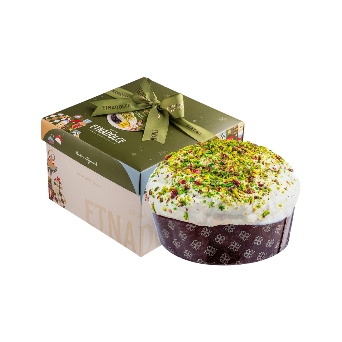 Panettone farcito al pistacchio