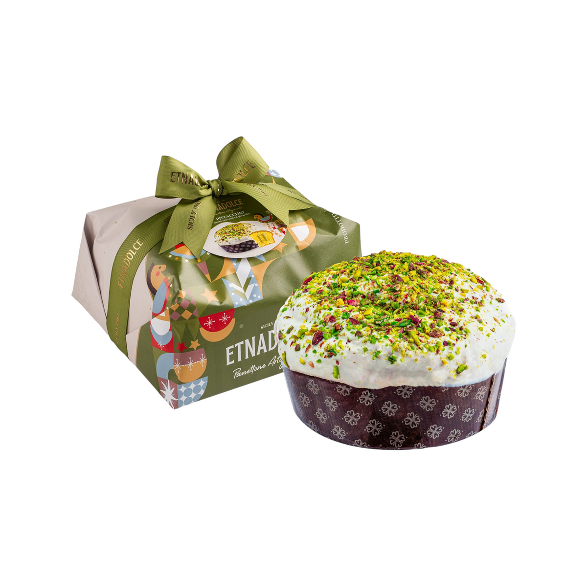Panettone farcito al pistacchio