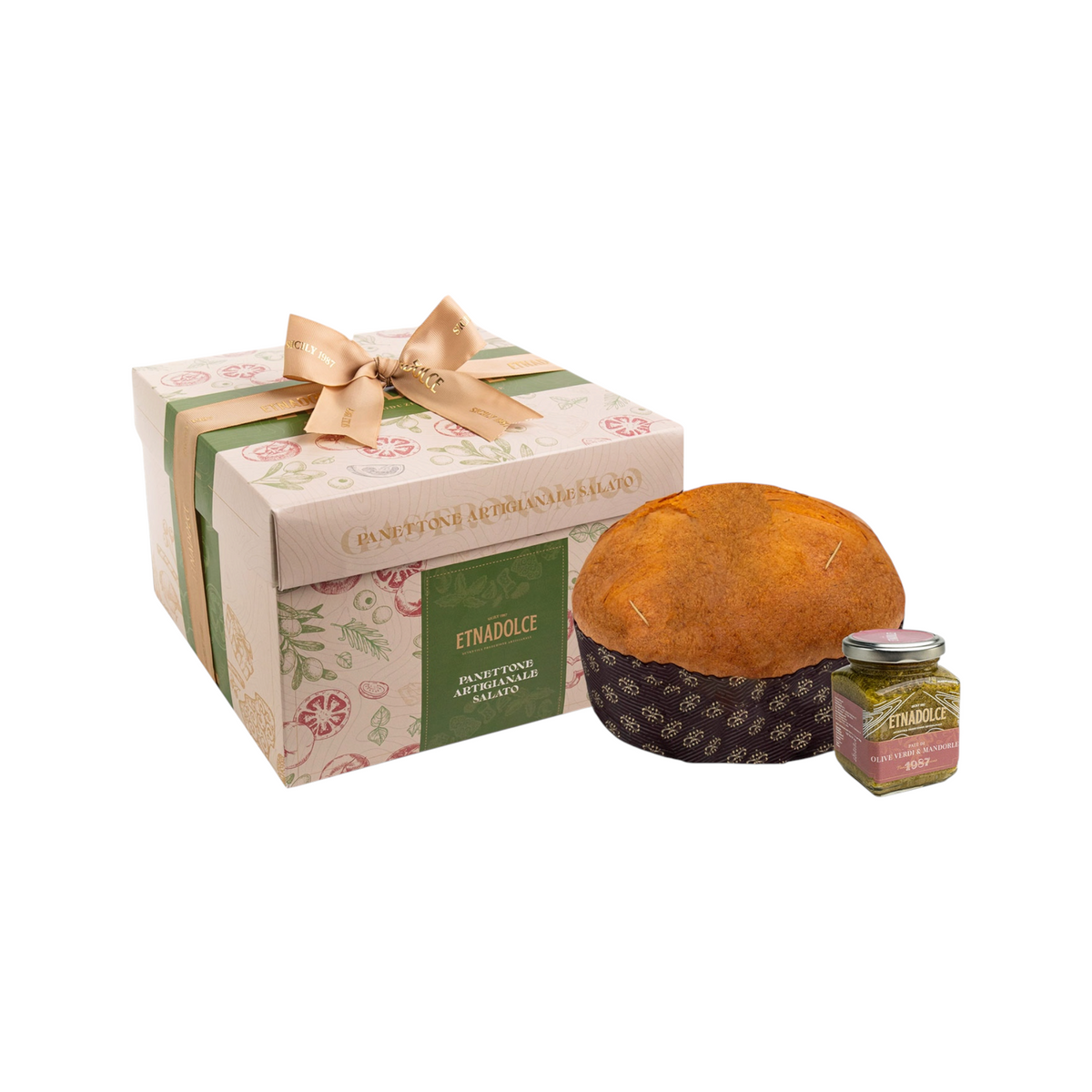 Panettone gastronomico pomodoro e olive