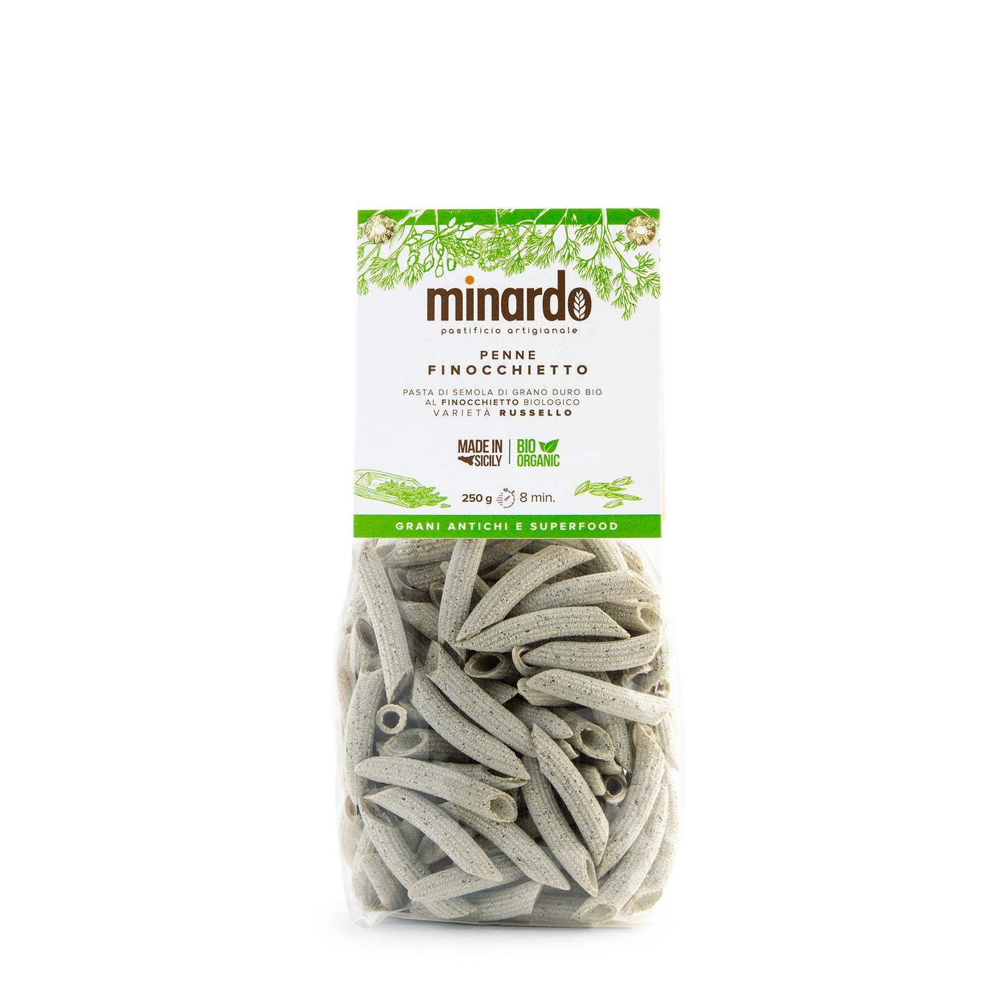 Penne al finocchietto con grano duro antico Russello bio
