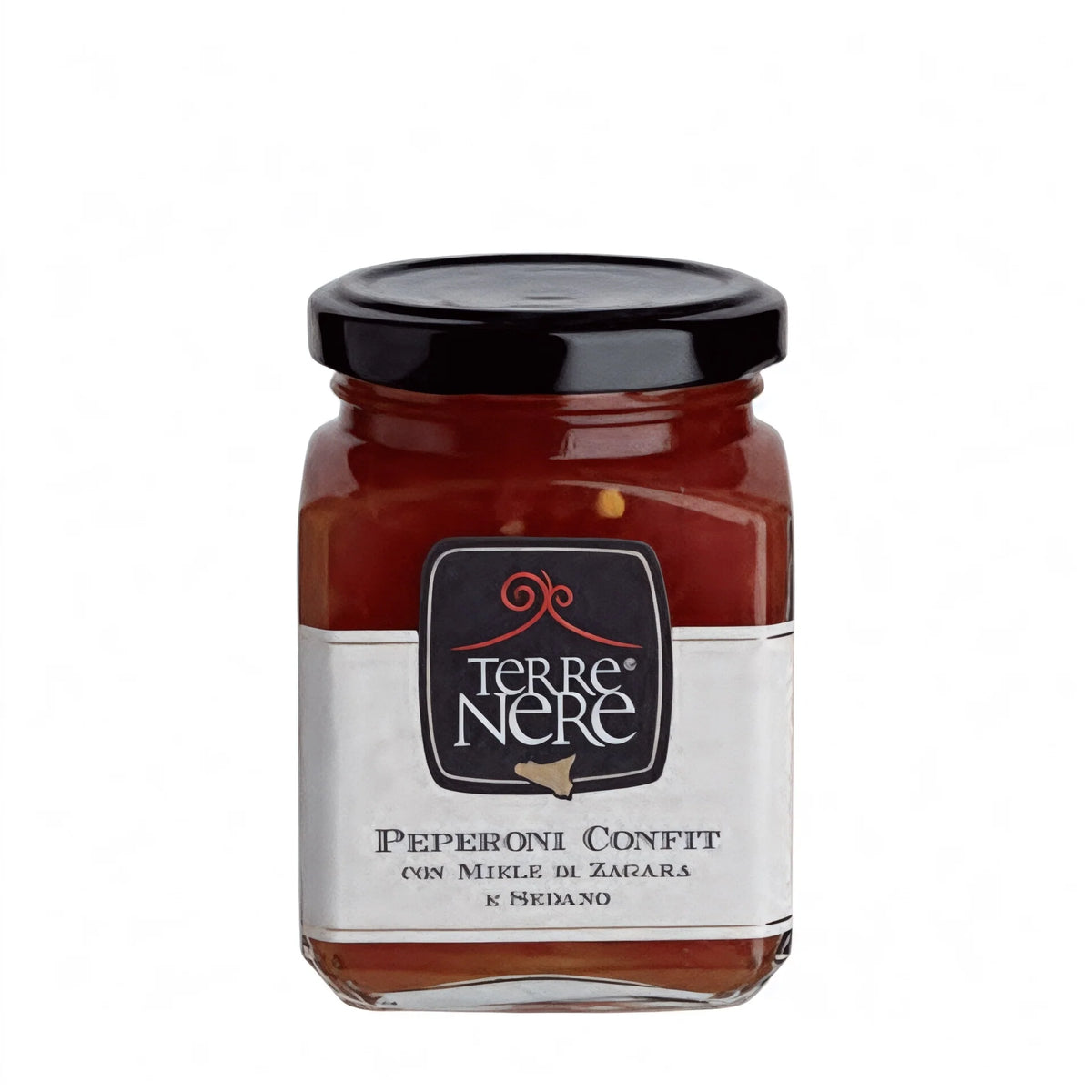 Peperoni confit con miele di zagara e sedano (Terre Nere)
