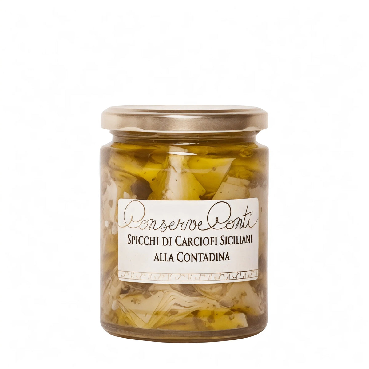 Spicchi di carciofi siciliani alla contadina in EVO