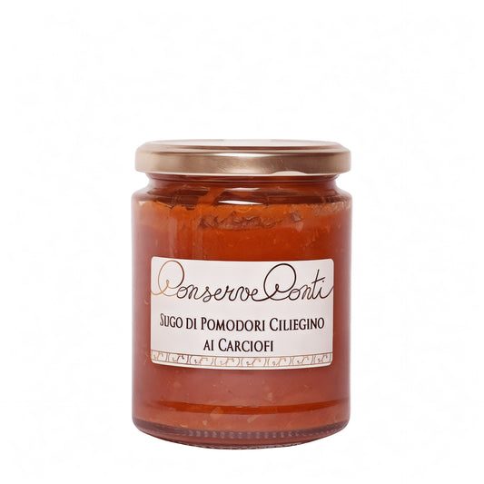 Sugo di pomodoro ciliegino ai carciofi in EVO