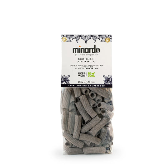 Tortiglioni aronia con grano duro antico Russello bio