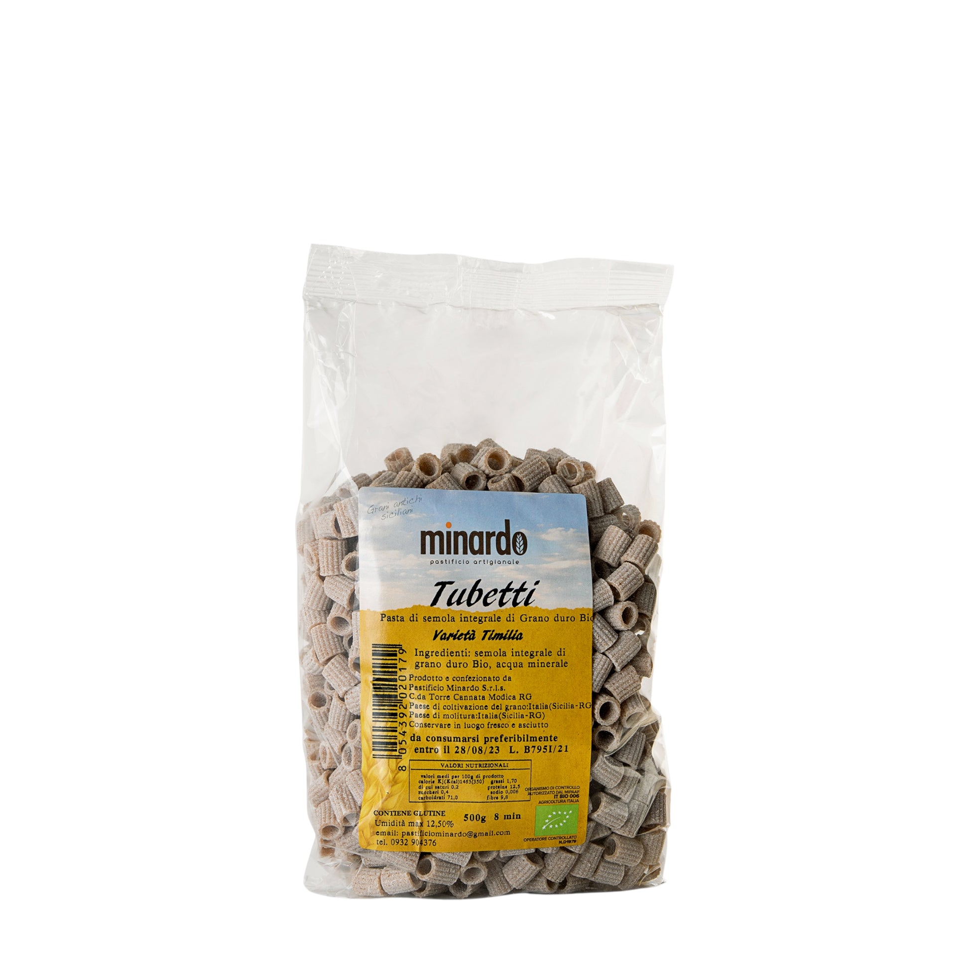 Tubetti di grano duro antico integrale Timilia bio